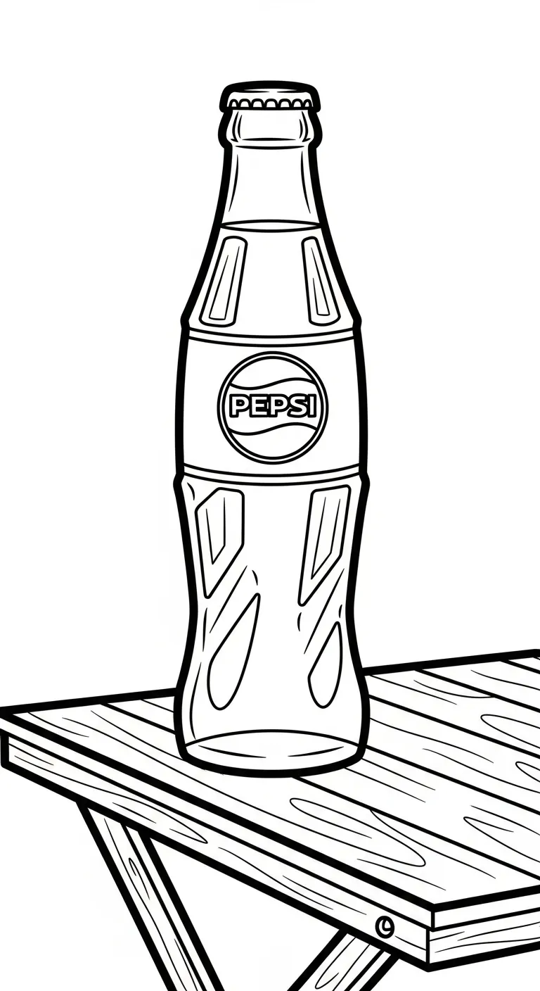 coloriage Pepsi à imprimer pour enfant de 3 ans 1