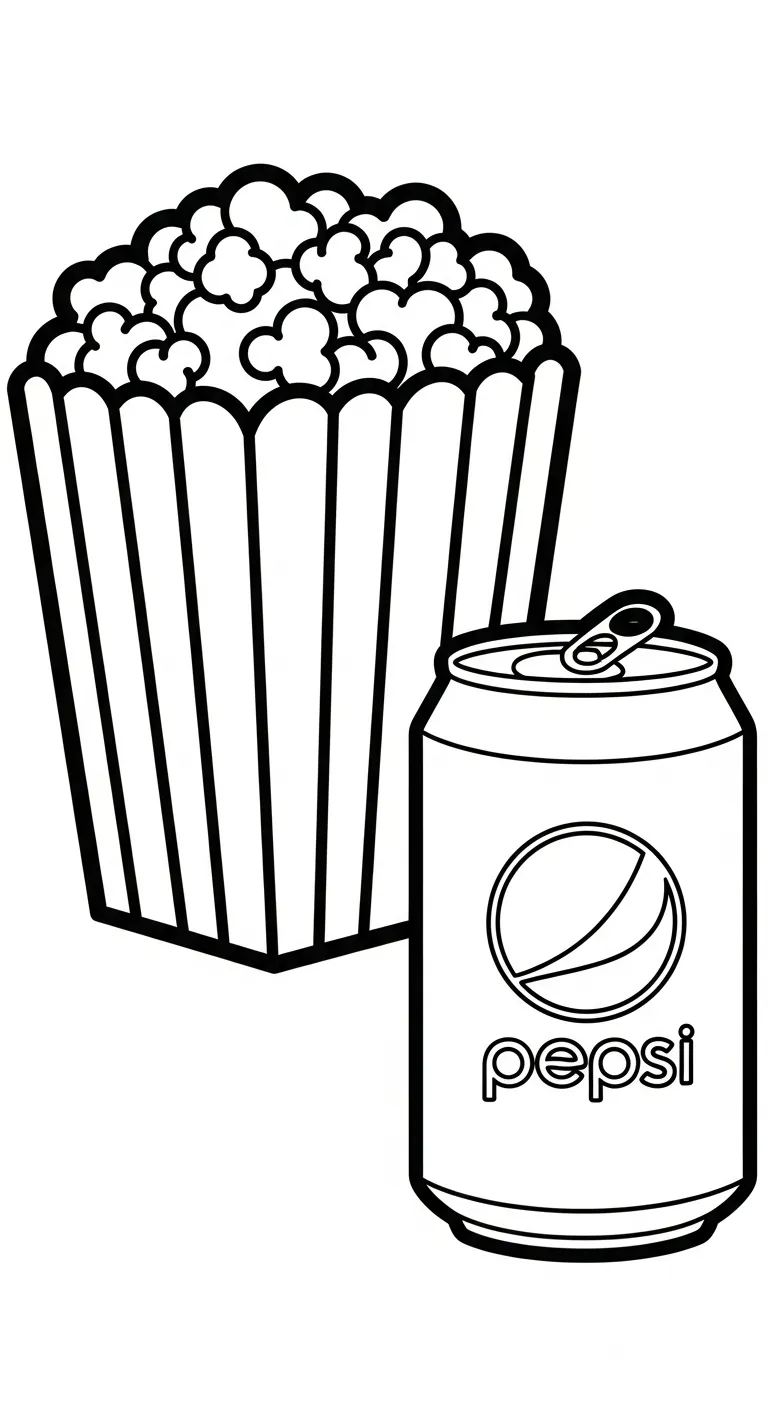 coloriage Pepsi pour enfant de 7 ans