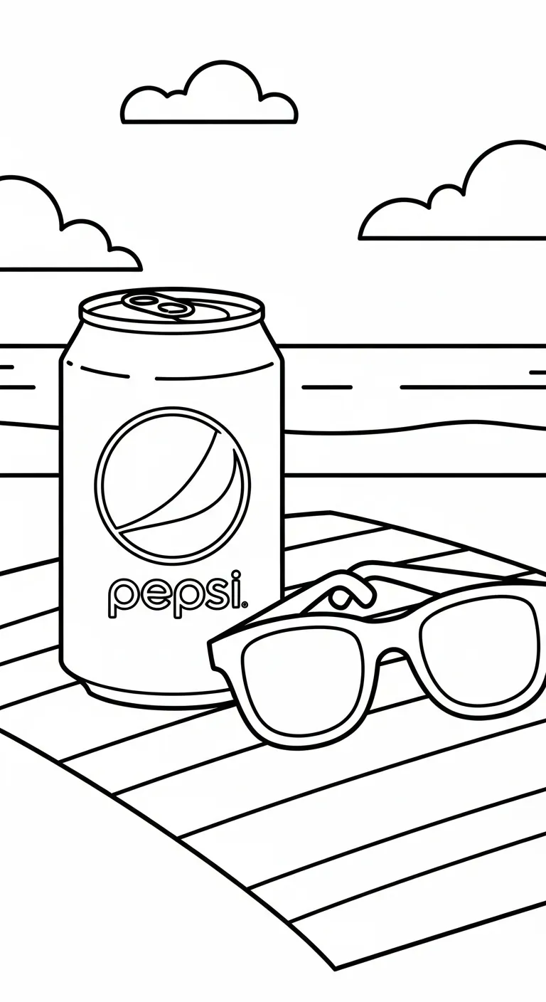 coloriage Pepsi pour enfants à télécharger