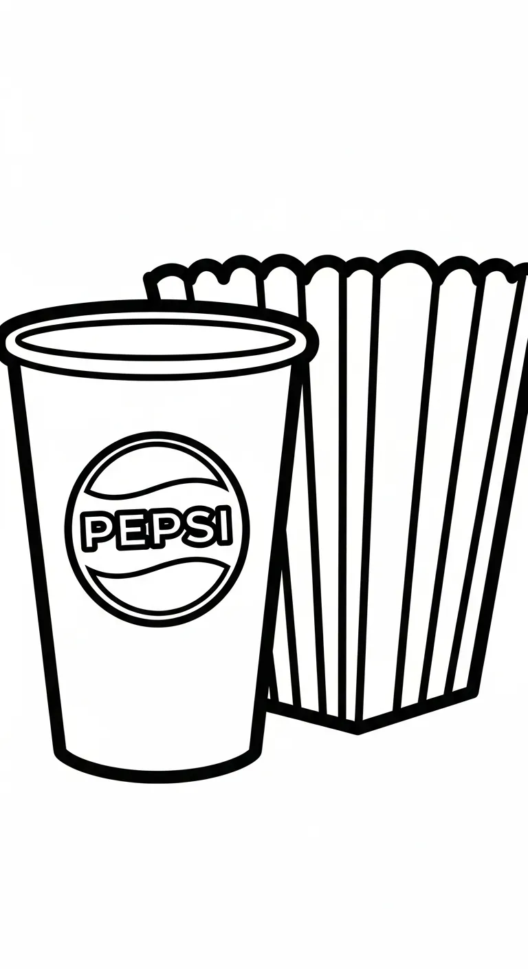 coloriage Pepsi à imprimer kawaii