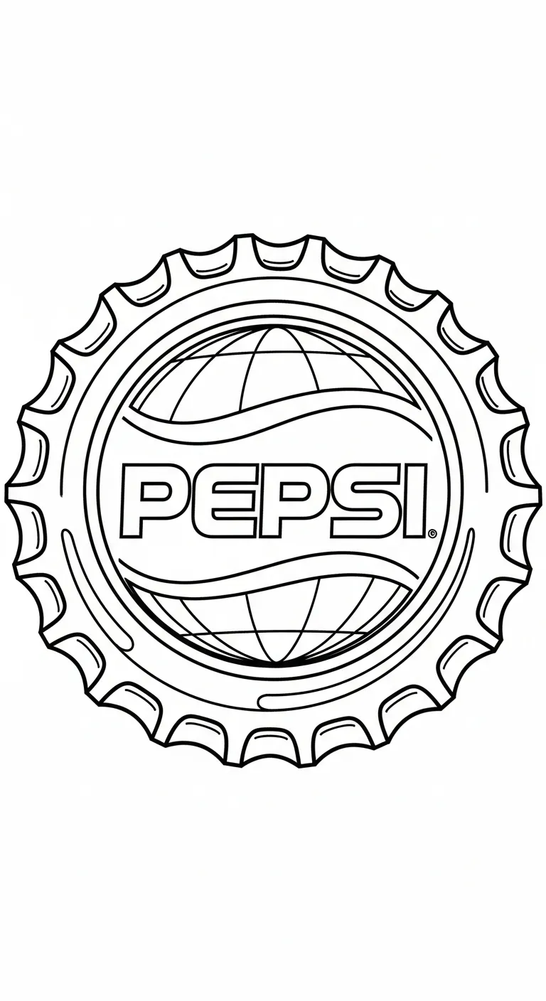 image de coloriage Pepsi pour enfant
