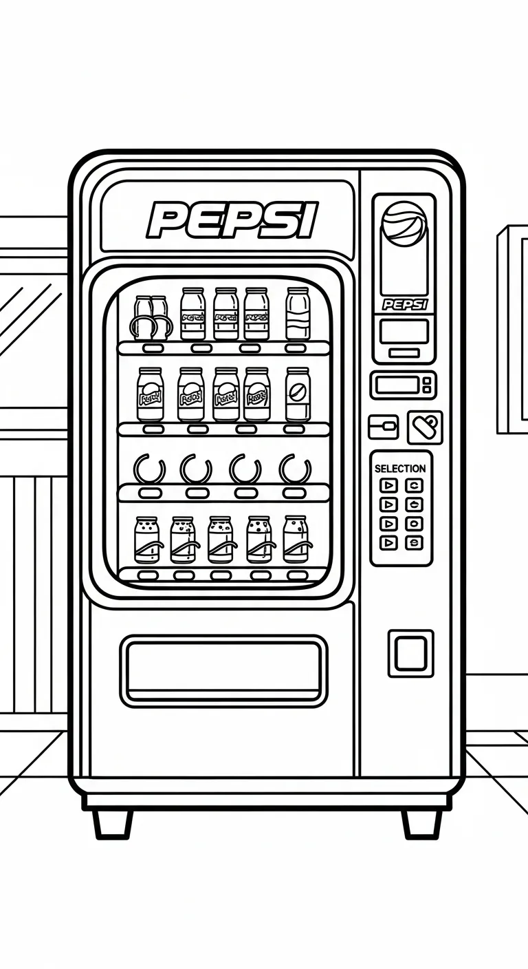 coloriage Pepsi pour enfant de 7 ans 2