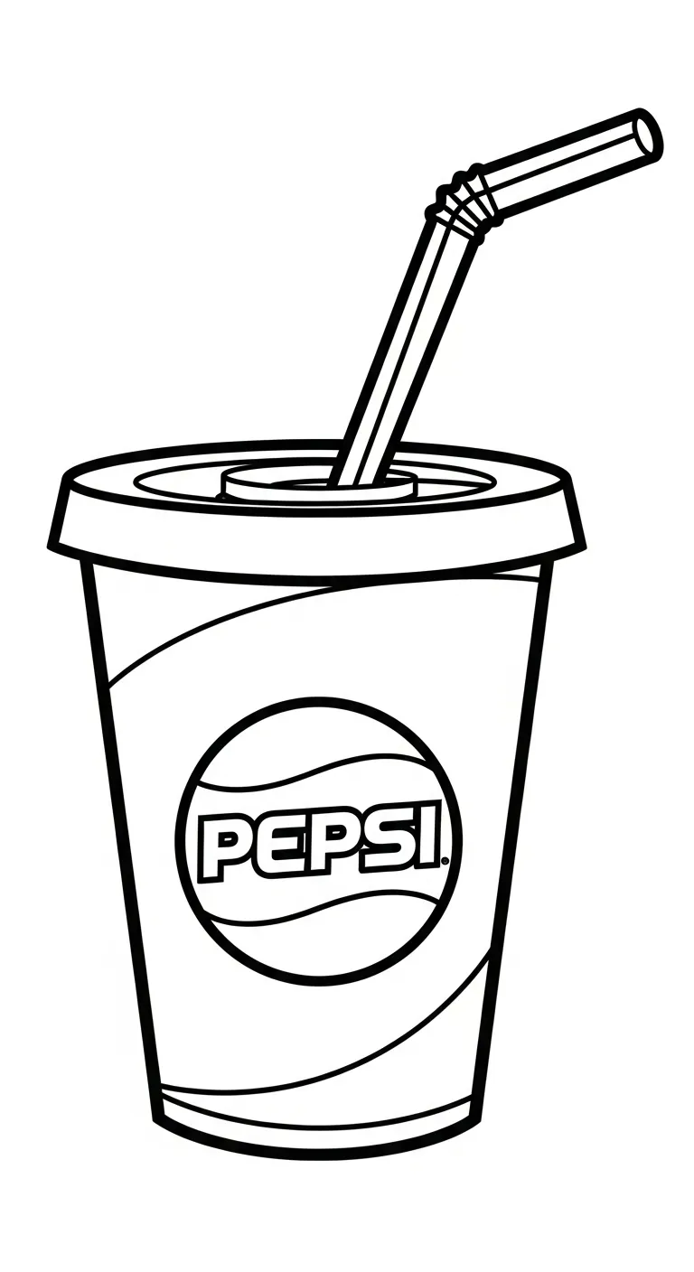 coloriage Pepsi pour enfant