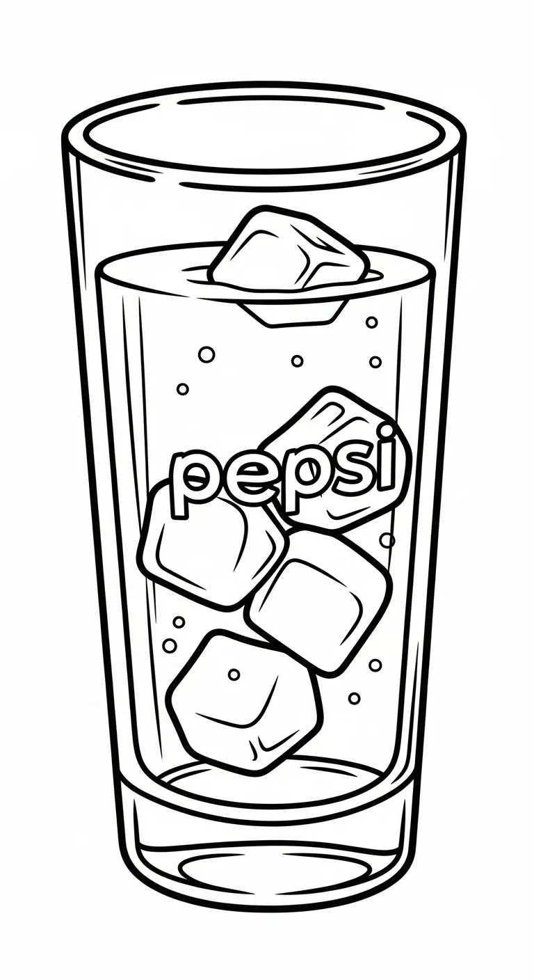 coloriage Pepsi à imprimer pour enfant de 6 ans
