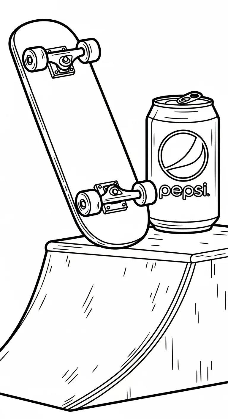 coloriage Pepsi pour enfant de 7 ans 1