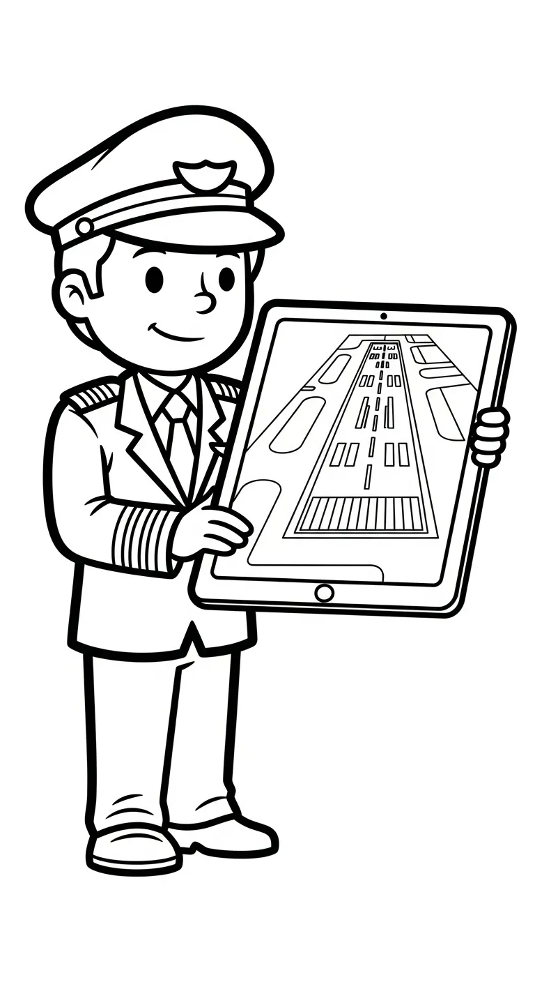 coloriage Pilote pour enfant de 8 ans