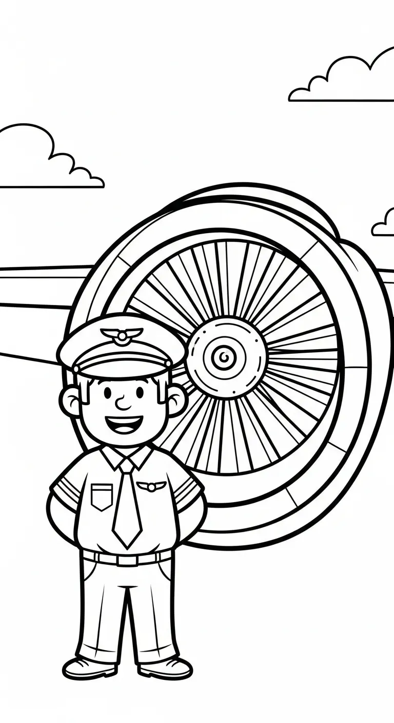 coloriage Pilote à imprimer pdf gratuit
