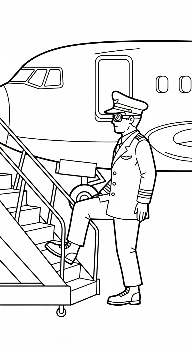 coloriage Pilote a imprimer gratuit