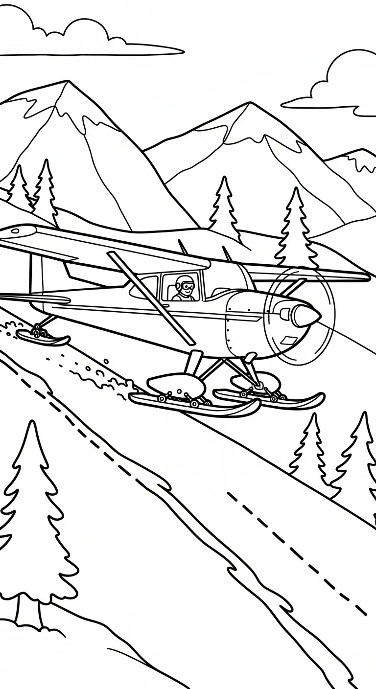 coloriage Pilote et découpage à imprimer