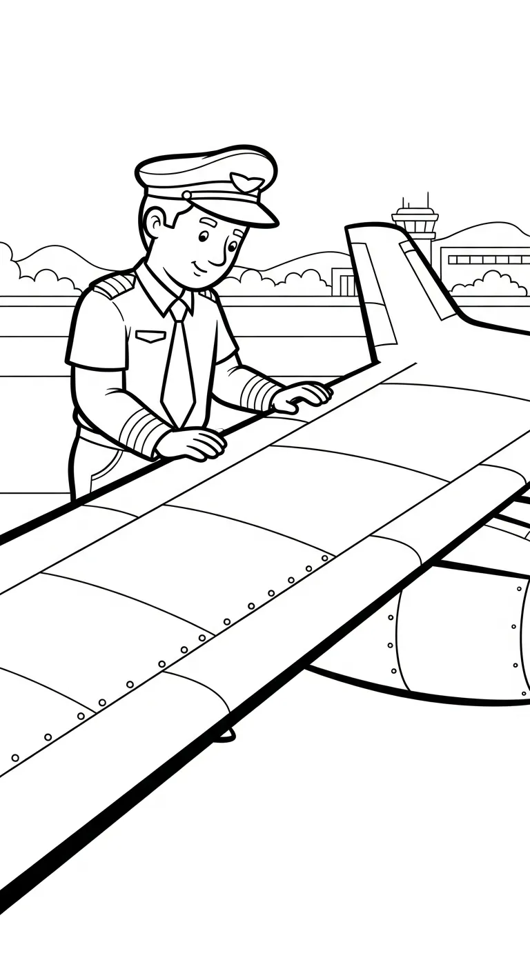 coloriage Pilote à imprimer