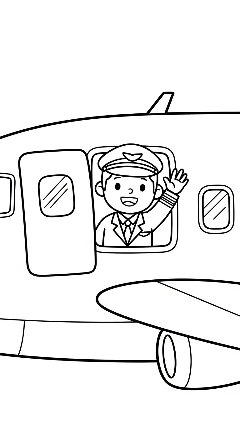 imprimer coloriage Pilote gratuit