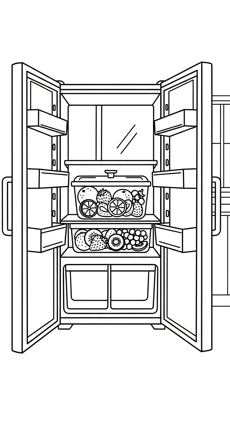 Målarbild för kylskåp uppdaterad och lärorik