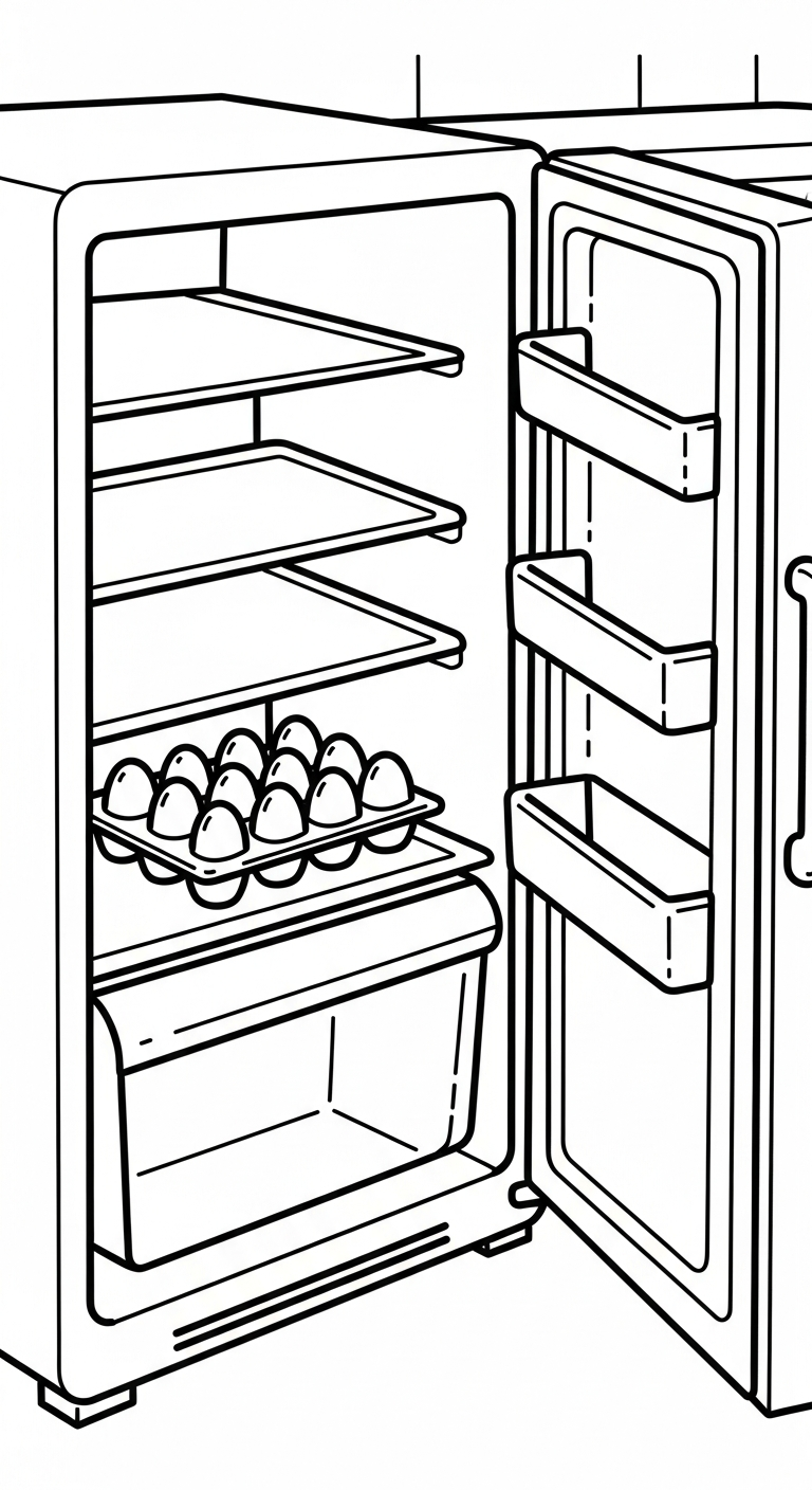 Målarbild för kylskåp (uppdaterad) och utskrivbar utklippsbild