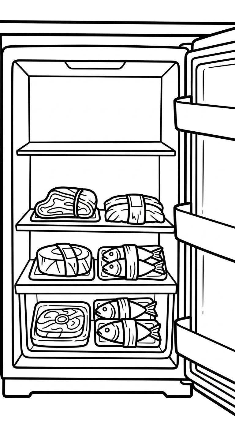 Målarbild för kylskåp (uppdaterad) och utskrivbar urklippsbild 1