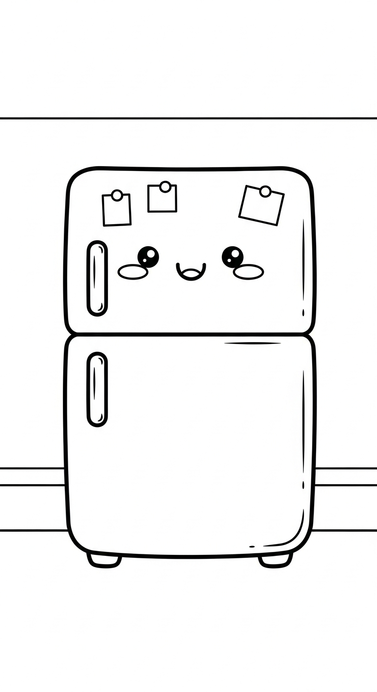 Målarbild för kylskåp uppdaterad för barn