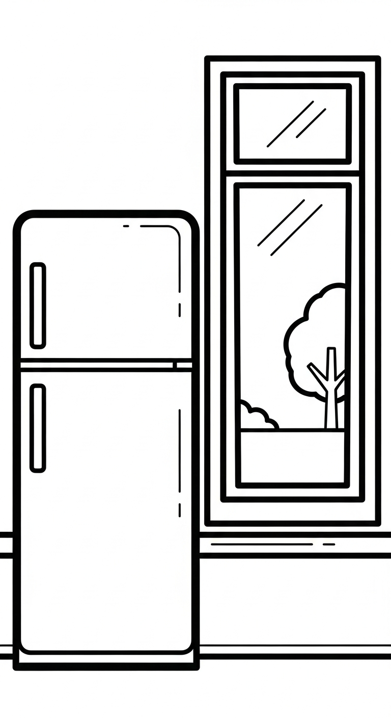 Målarbild om kylskåp (uppdaterad) att skriva ut för ett 12-årigt barn