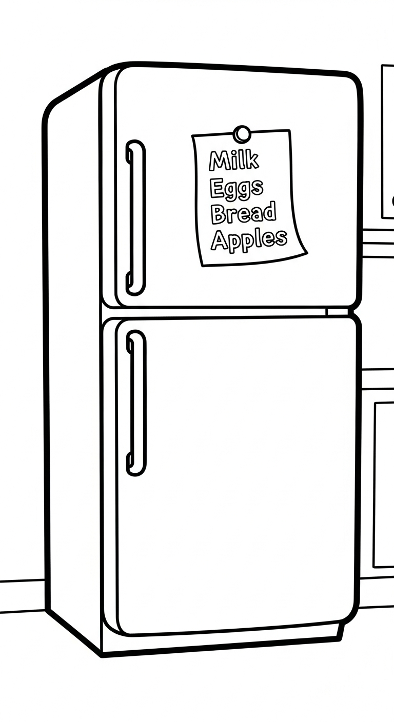 Uppdaterad kylskåpsmålarbild för barn