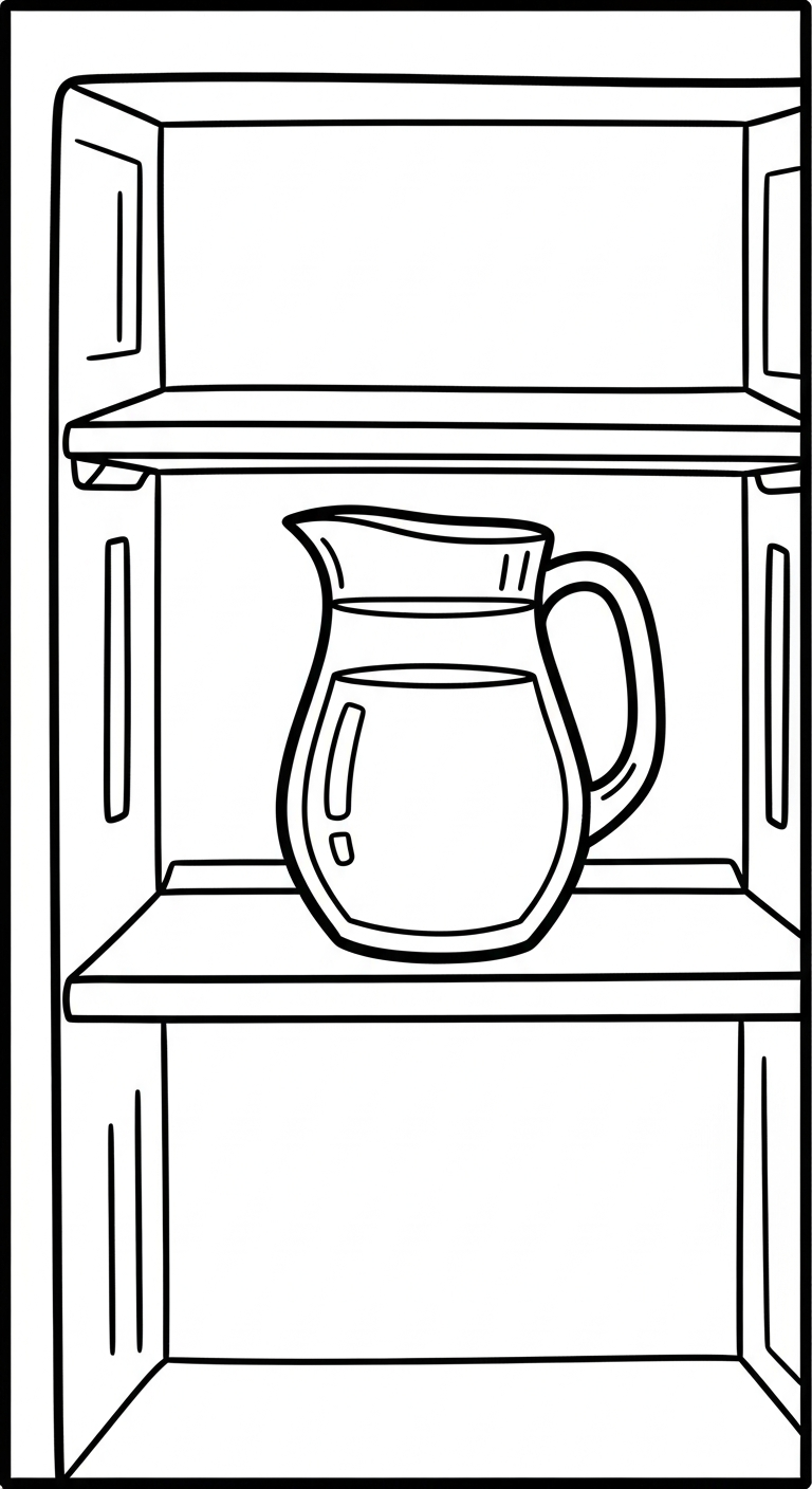 Målarbild om kylskåp (uppdaterad) att skriva ut för ett 9-årigt barn