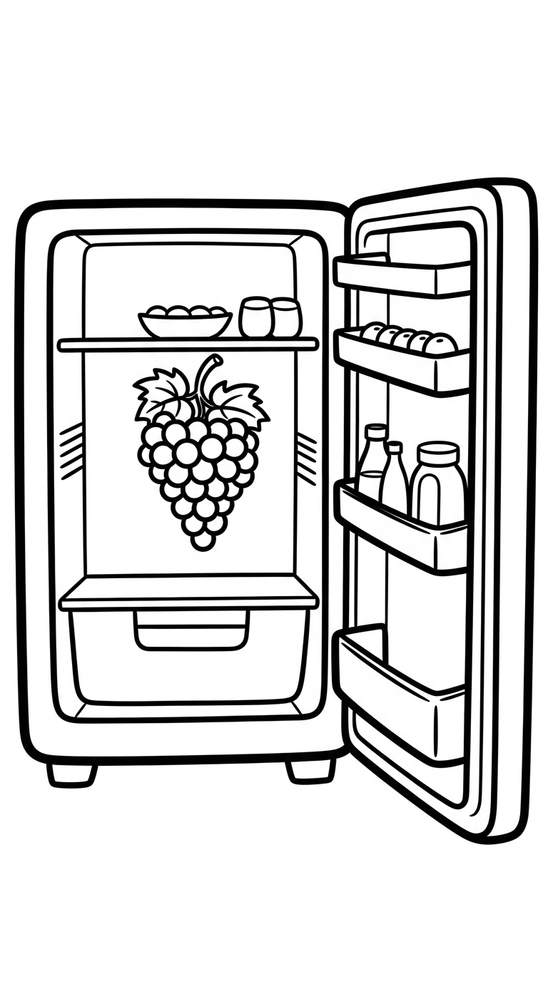 Gratis utskrivbar målarbild om kylskåp (uppdaterad) 1