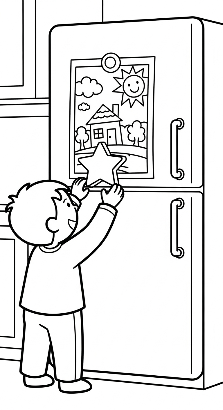Målarbild för kylskåp uppdaterad för barn 1