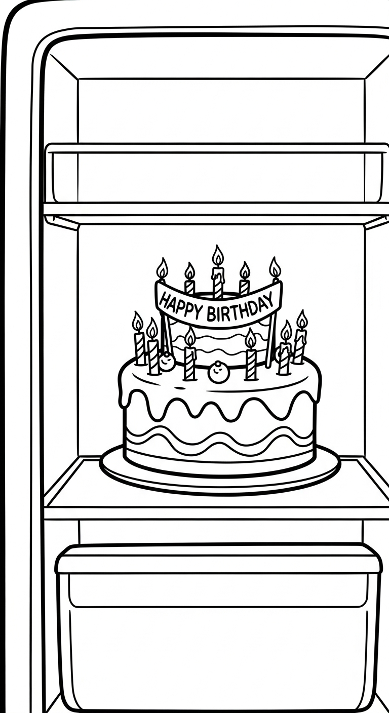 Målarbild för kylskåp uppdaterad för barn att skriva ut