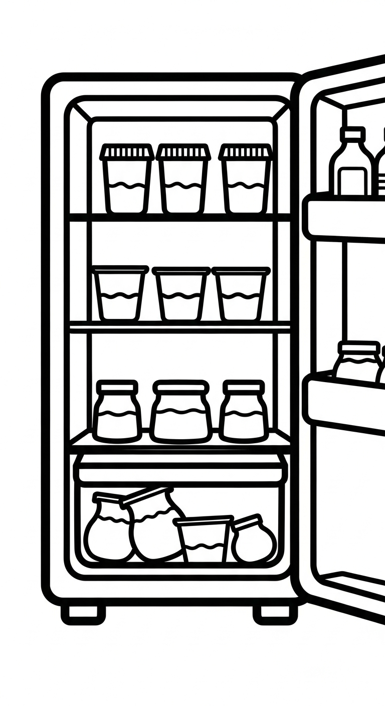 Målarbild om kylskåp uppdaterad för 6-åringar 1