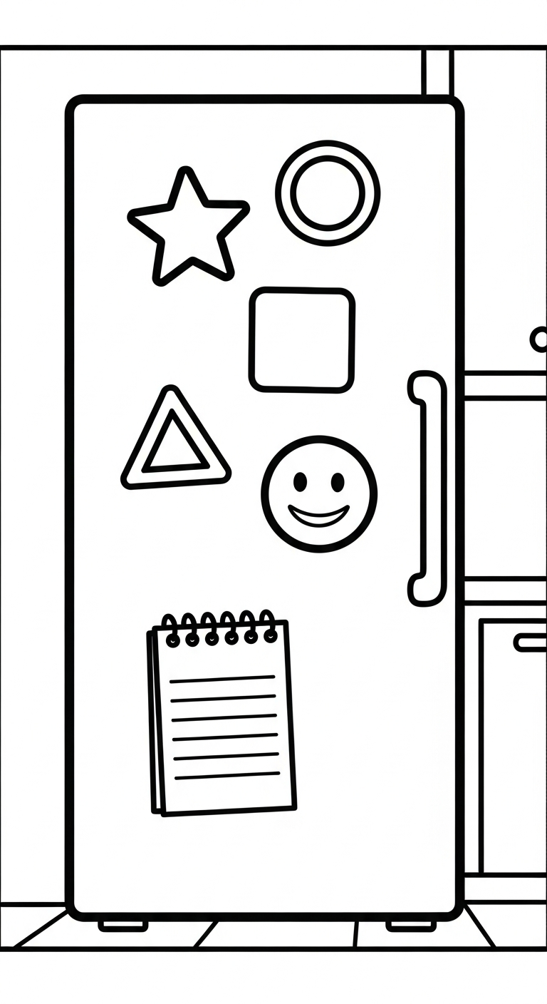 Målarbild för kylskåp uppdaterad och gratis utskrivbar utklippsbild