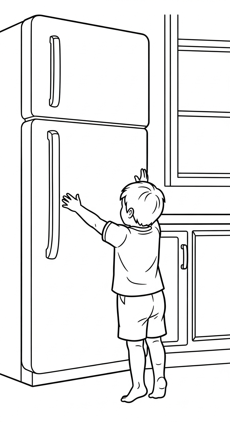 Målarbild om kylskåp uppdaterad för 5-åringar 1