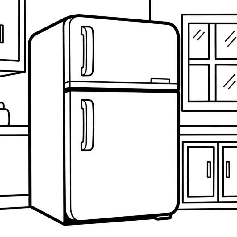 Coloriage Réfrigérateur