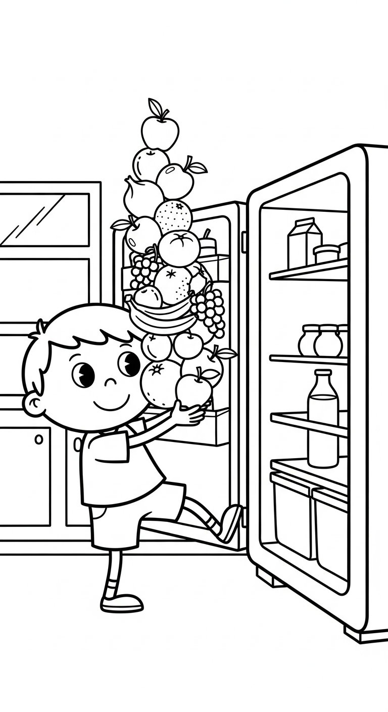 Gratis utskrivbar målarbild om kylskåp (uppdaterad)