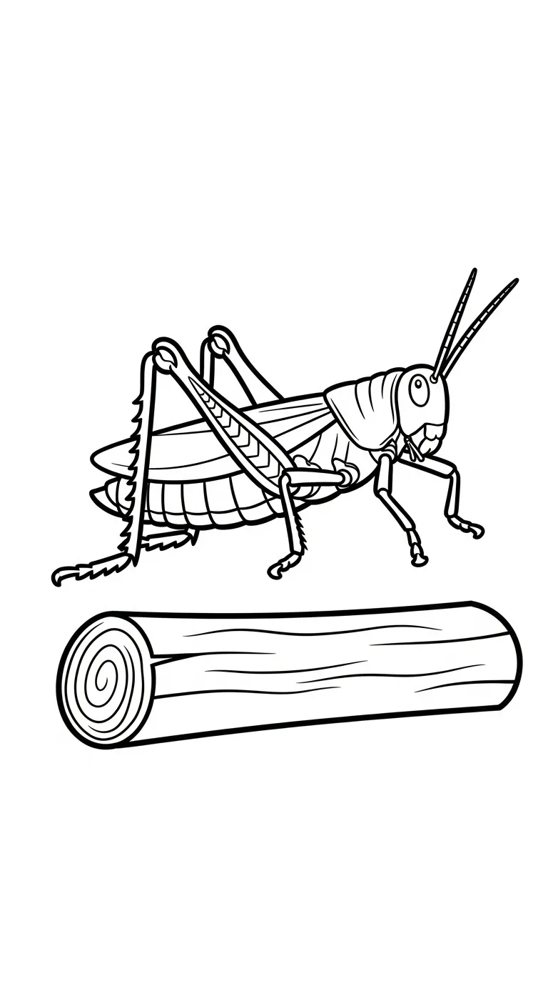 coloriage Sauterelle gratuit