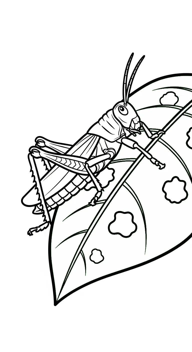 coloriage Sauterelle et apprentissage