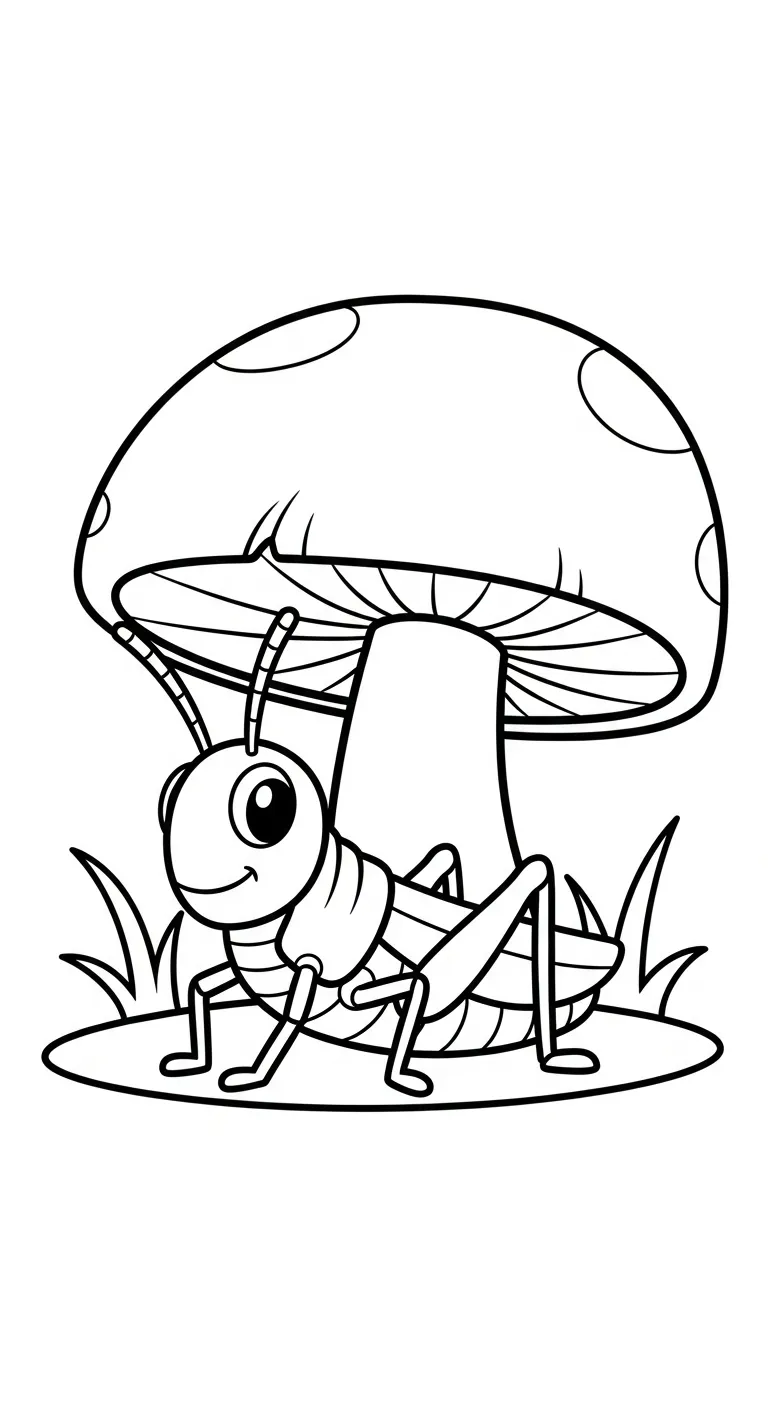 coloriage Sauterelle gratuit pour enfants