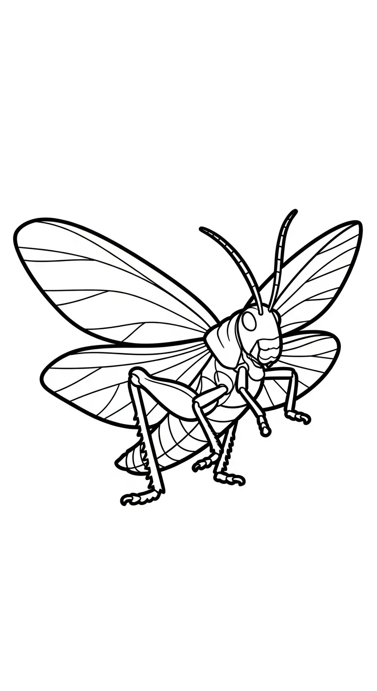 coloriage Sauterelle gratuit pour enfants 1