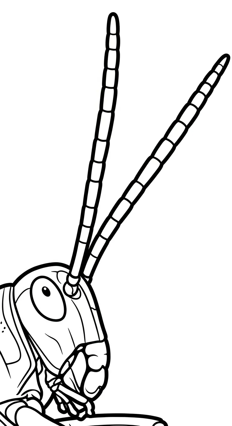 coloriage Sauterelle et découpage à imprimer