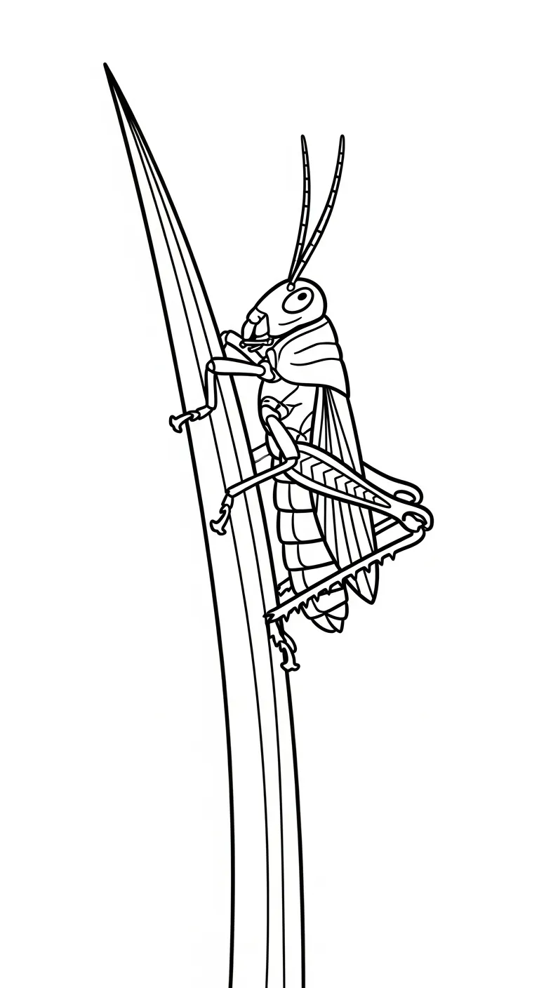 coloriage Sauterelle pour enfant de 3 ans