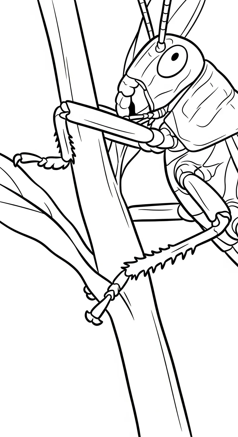 coloriage Sauterelle à imprimer pour enfant de 12 ans