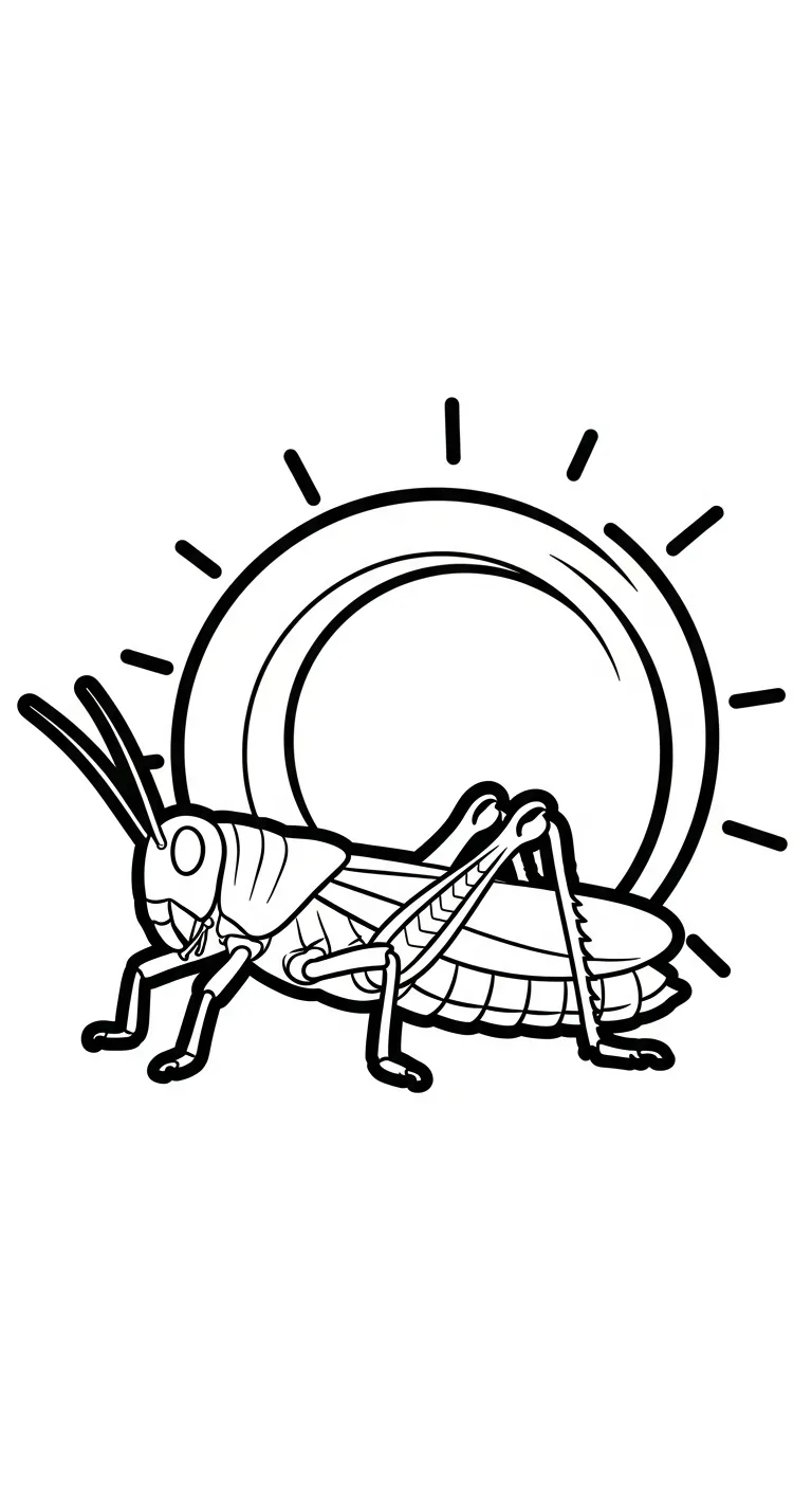 coloriage Sauterelle et dessin a imprimer 1