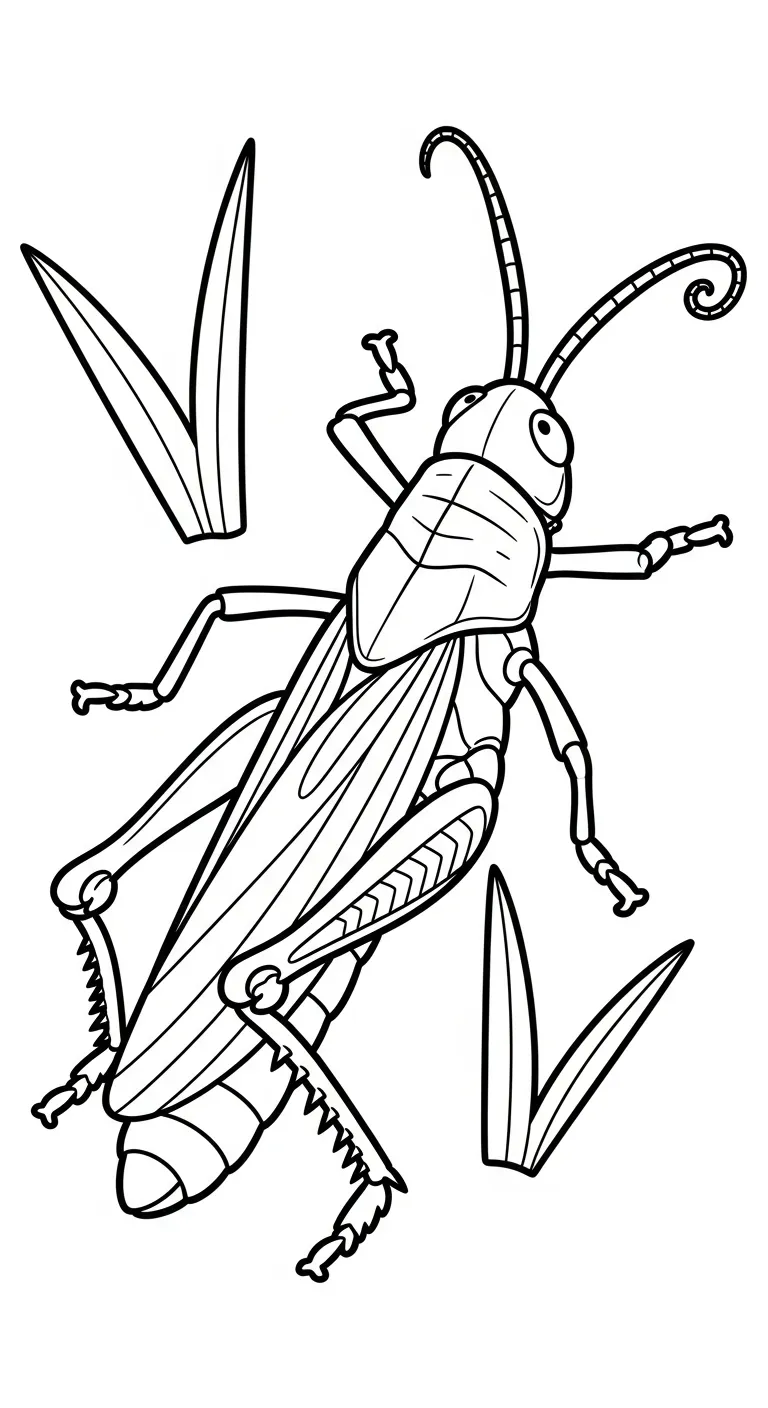 imprimer coloriage Sauterelle
