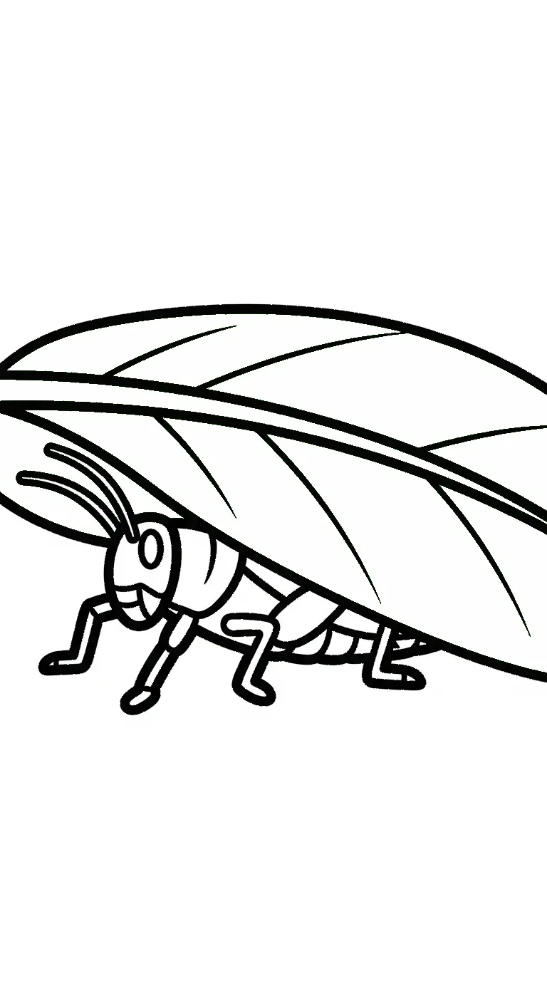 coloriage Sauterelle et decoupage a imprimer gratuit