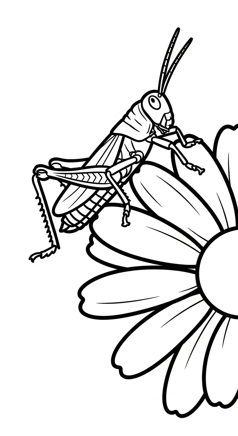 coloriage Sauterelle pour enfant de 8 ans