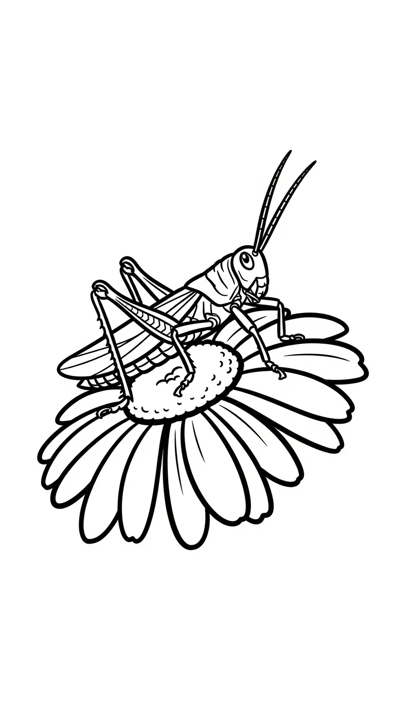 coloriage Sauterelle a imprimer