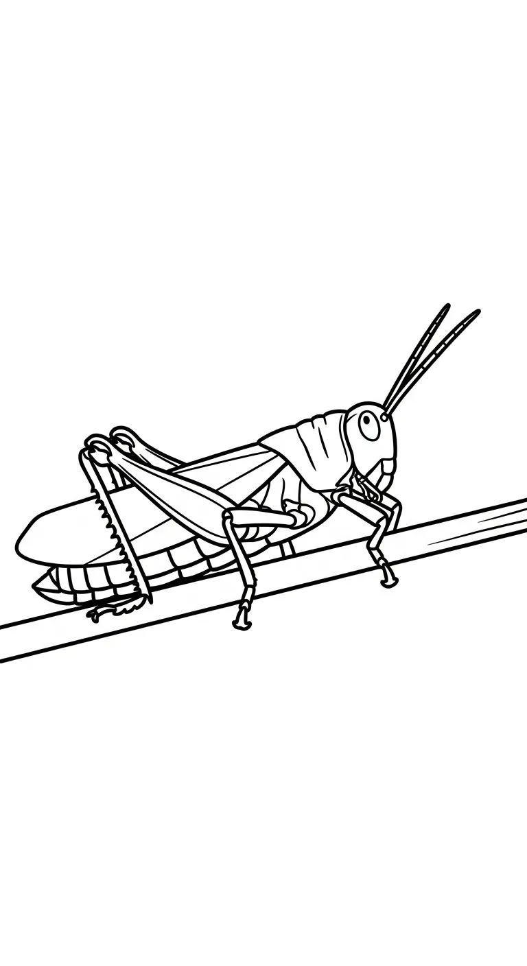 coloriage Sauterelle pour enfants à télécharger