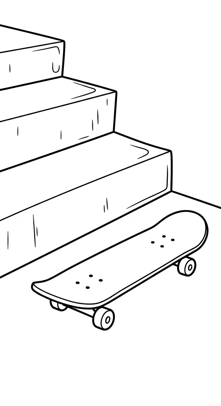 coloriage Skateboard de pour enfants
