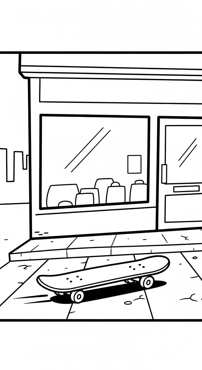 coloriage Skateboard à imprimer gratuitement pdf