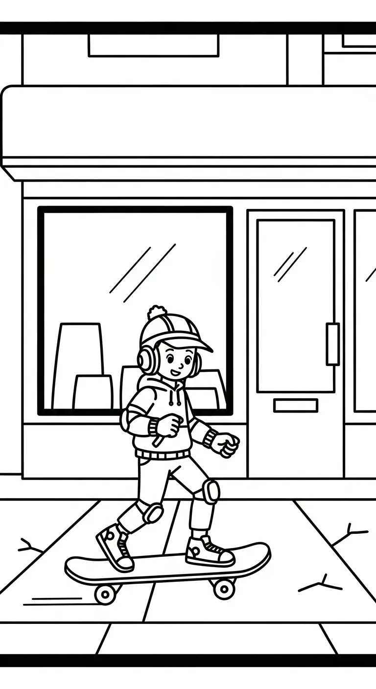 coloriage Skateboard gratuit a imprimer