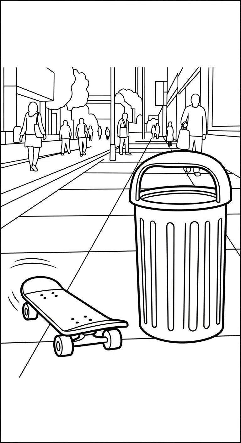 coloriage Skateboard a imprimer gratuit 2