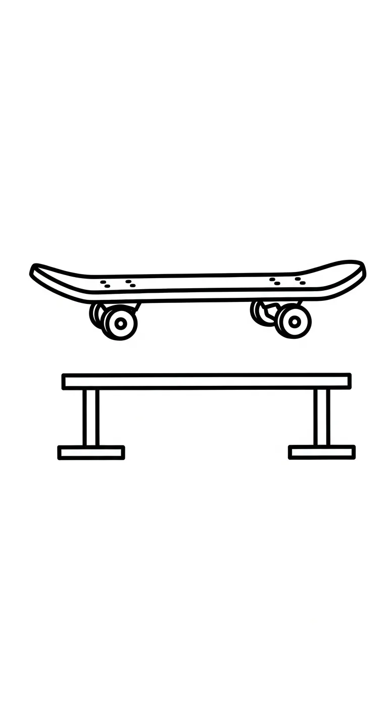coloriage Skateboard a dessiner et imprimer