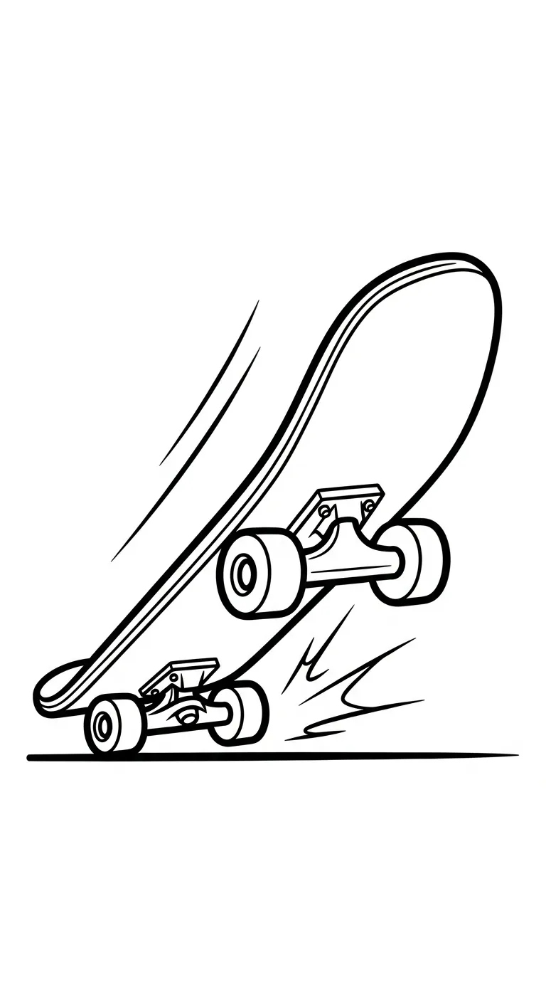 image pour coloriage Skateboard enfant