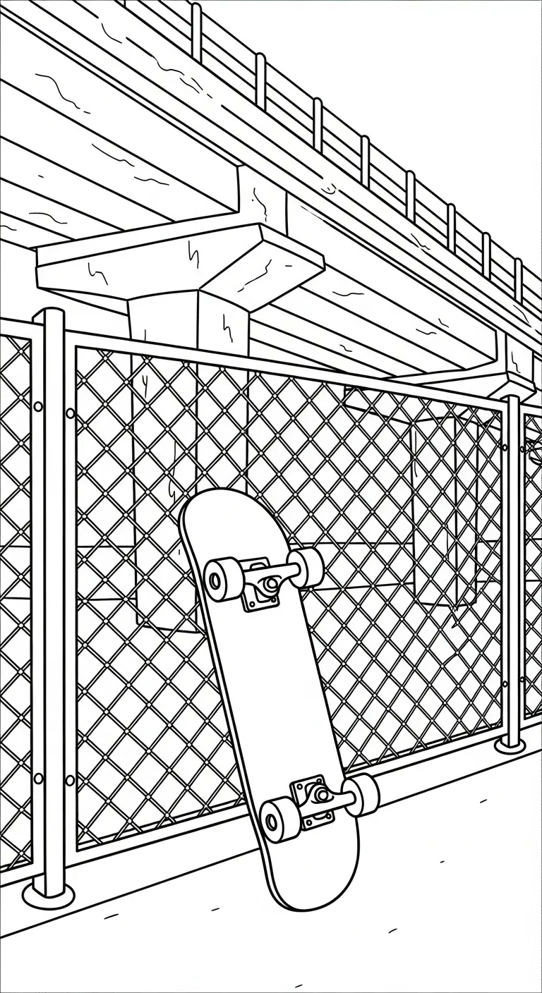 coloriage Skateboard pour primaire